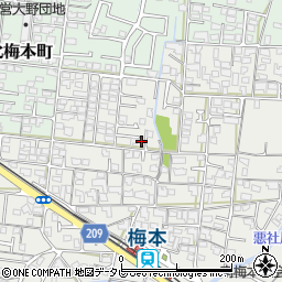 愛媛県松山市南梅本町703-2周辺の地図