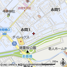 福岡ヤクルト販売株式会社　赤間センター周辺の地図