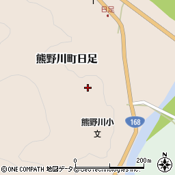 和歌山県新宮市熊野川町日足592周辺の地図