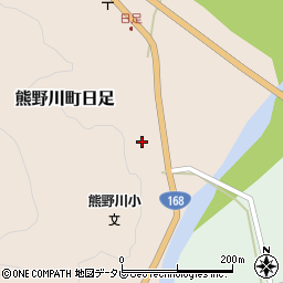 和歌山県新宮市熊野川町日足527周辺の地図