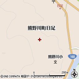 和歌山県新宮市熊野川町日足606周辺の地図