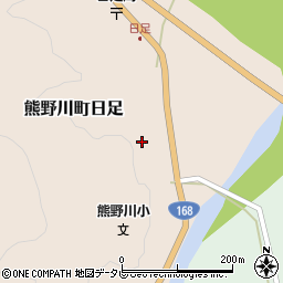 和歌山県新宮市熊野川町日足595周辺の地図