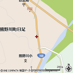 和歌山県新宮市熊野川町日足521周辺の地図