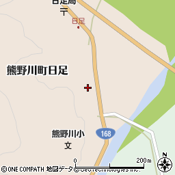 和歌山県新宮市熊野川町日足525周辺の地図