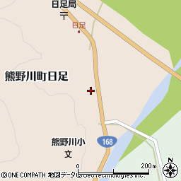和歌山県新宮市熊野川町日足523周辺の地図