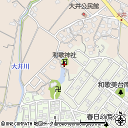 和歌神社周辺の地図