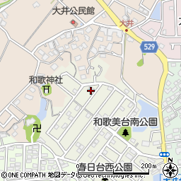 和歌美台自治公民館周辺の地図