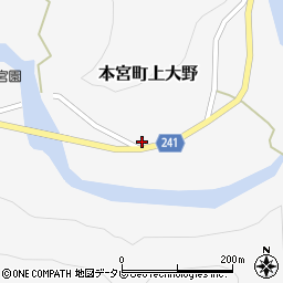 和歌山県田辺市本宮町上大野208周辺の地図