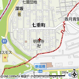 福岡県中間市七重町24周辺の地図