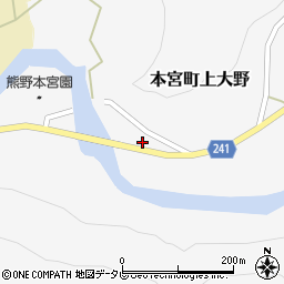 和歌山県田辺市本宮町上大野184周辺の地図