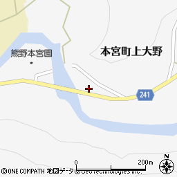 和歌山県田辺市本宮町上大野183周辺の地図