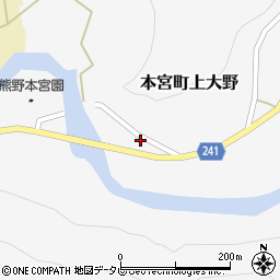 和歌山県田辺市本宮町上大野211周辺の地図
