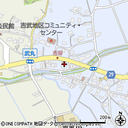 吉武簡易郵便局周辺の地図