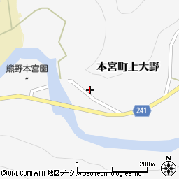 和歌山県田辺市本宮町上大野215周辺の地図