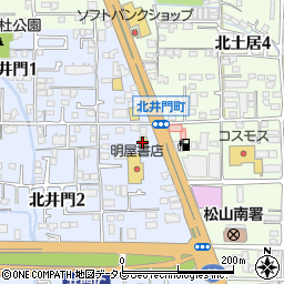 ドコモショップ松山インター店周辺の地図