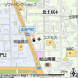 ショートステイ笑歩会北土居周辺の地図