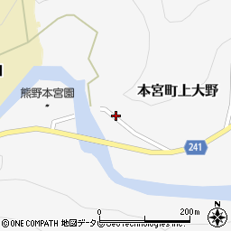 和歌山県田辺市本宮町上大野181周辺の地図