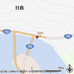 徳島県那賀郡那賀町日真出合周辺の地図
