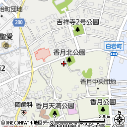 福岡県北九州市八幡西区香月中央1丁目2周辺の地図