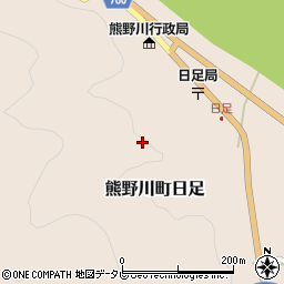 和歌山県新宮市熊野川町日足416周辺の地図