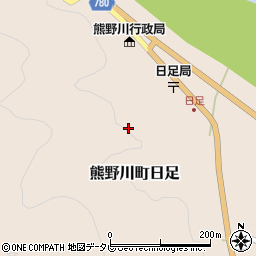 和歌山県新宮市熊野川町日足416-1周辺の地図