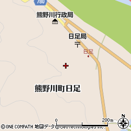 和歌山県新宮市熊野川町日足405周辺の地図