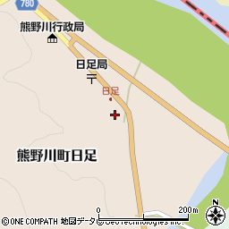 和歌山県新宮市熊野川町日足387周辺の地図