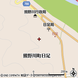 和歌山県新宮市熊野川町日足414周辺の地図