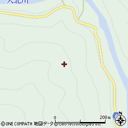 高知県土佐郡大川村大北川7周辺の地図