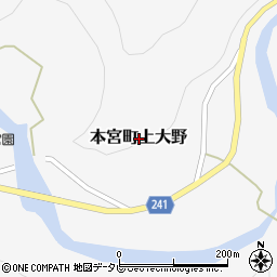 和歌山県田辺市本宮町上大野周辺の地図