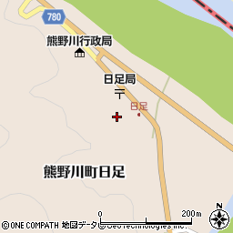 和歌山県新宮市熊野川町日足397周辺の地図
