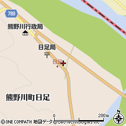和歌山県新宮市熊野川町日足382周辺の地図