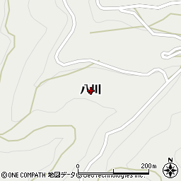 高知県大豊町（長岡郡）八川周辺の地図