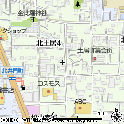 愛媛県松山市北土居周辺の地図