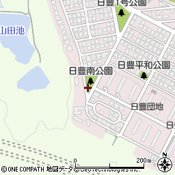 日豊南公園周辺の地図