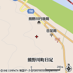 和歌山県新宮市熊野川町日足342周辺の地図
