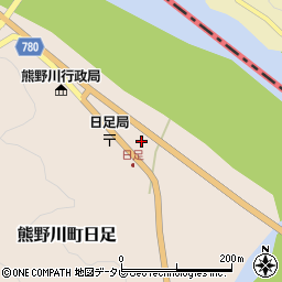 和歌山県新宮市熊野川町日足374周辺の地図