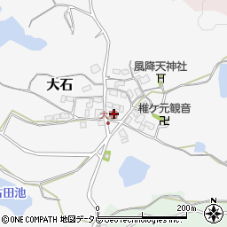 福岡県福津市大石周辺の地図