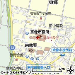 福岡県宗像市周辺の地図