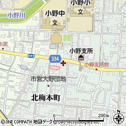 伊予銀行小野支店周辺の地図