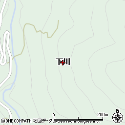 高知県土佐町（土佐郡）下川周辺の地図