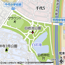 白岩池公園周辺の地図