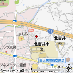 愛媛県東温市樋口甲周辺の地図