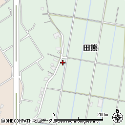福岡県宗像市田熊周辺の地図