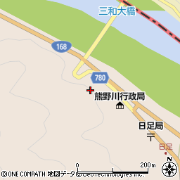和歌山県新宮市熊野川町日足309周辺の地図