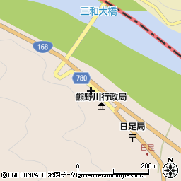 和歌山県新宮市熊野川町日足319周辺の地図