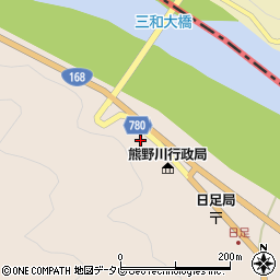 和歌山県新宮市熊野川町日足316周辺の地図