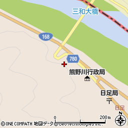和歌山県新宮市熊野川町日足303周辺の地図