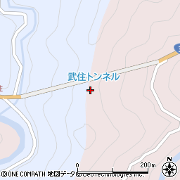 武住トンネル周辺の地図