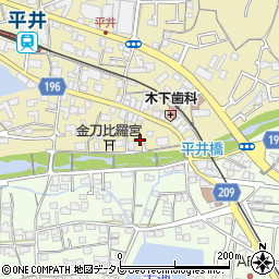 愛媛県松山市平井町2588-3周辺の地図